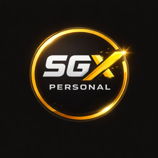 Logotipo SGX Personal dourado e prata